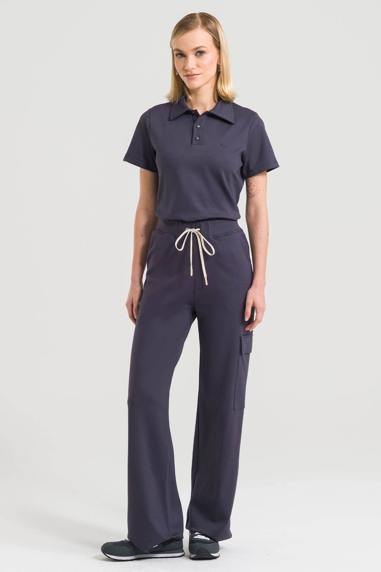 Scrub Feminino Polo - Cinza