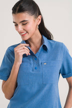 Scrub Feminino Pulse - Azul Denim