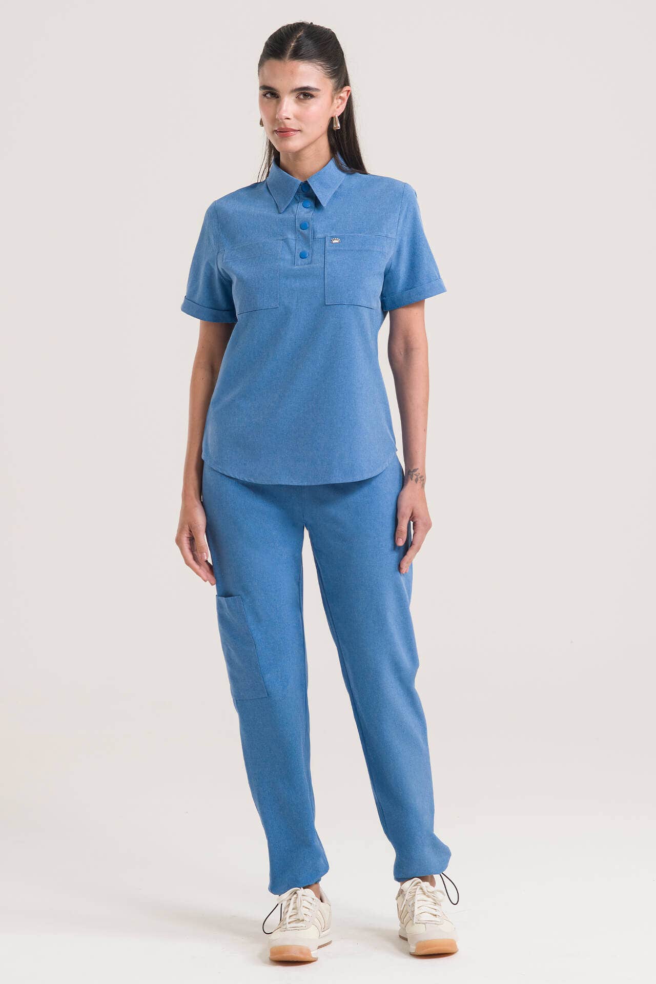 Scrub Feminino Pulse - Azul Denim