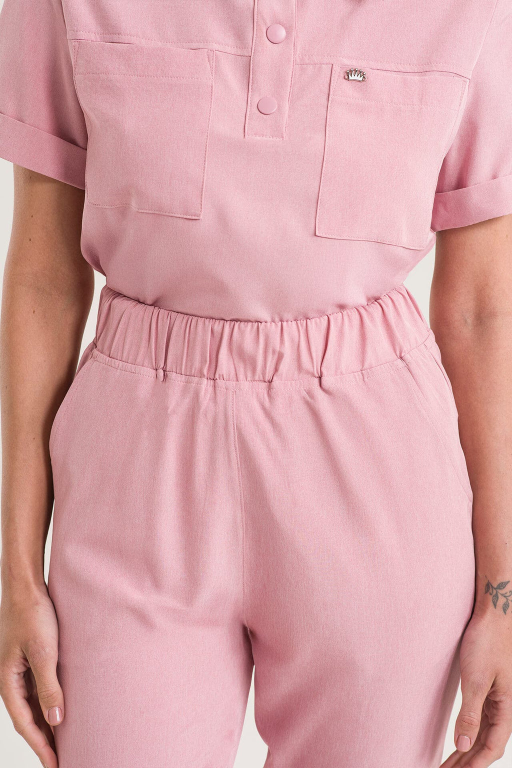 Scrub Feminino Pulse - Rosa Soft