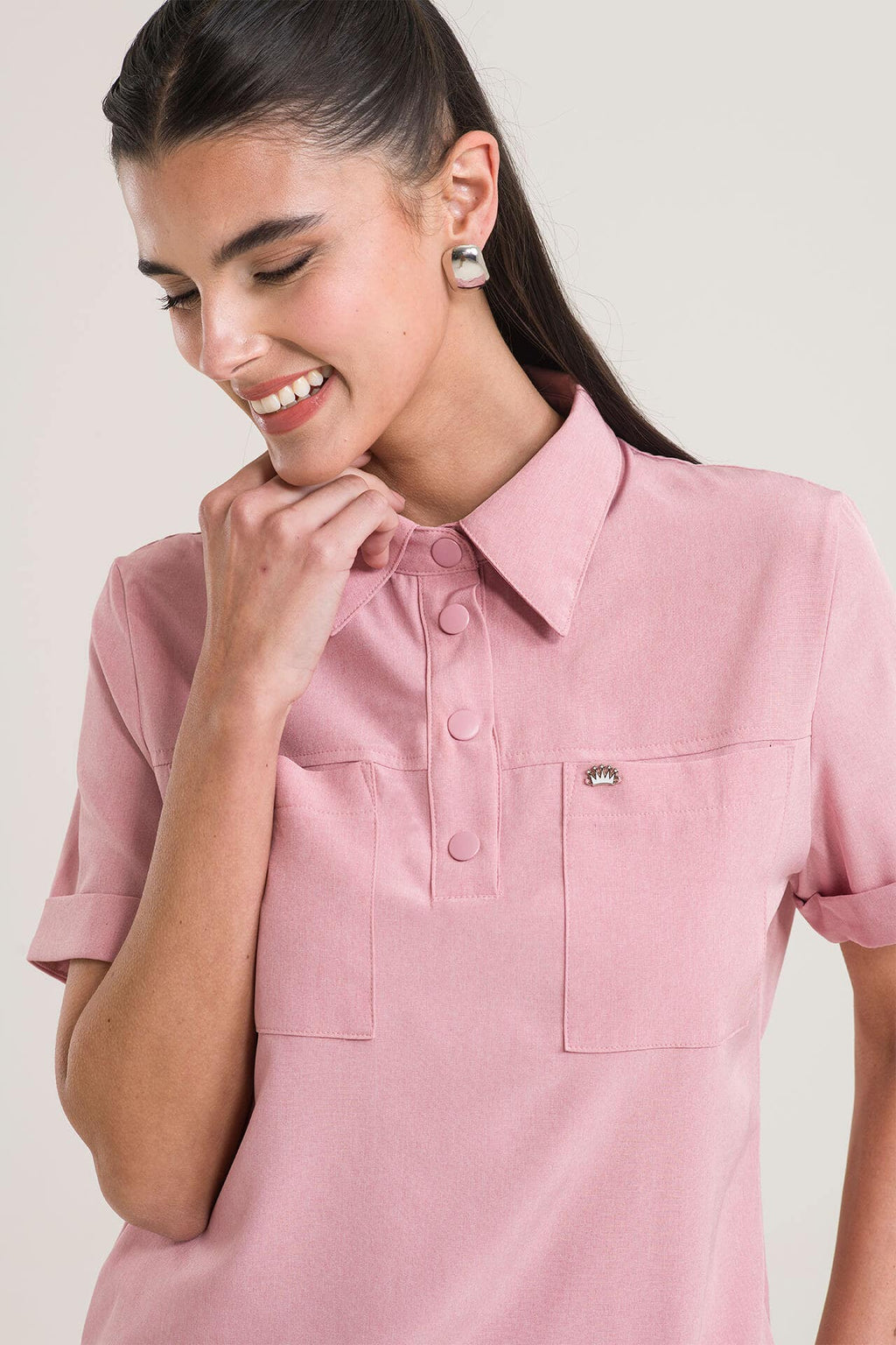Scrub Feminino Pulse - Rosa Soft