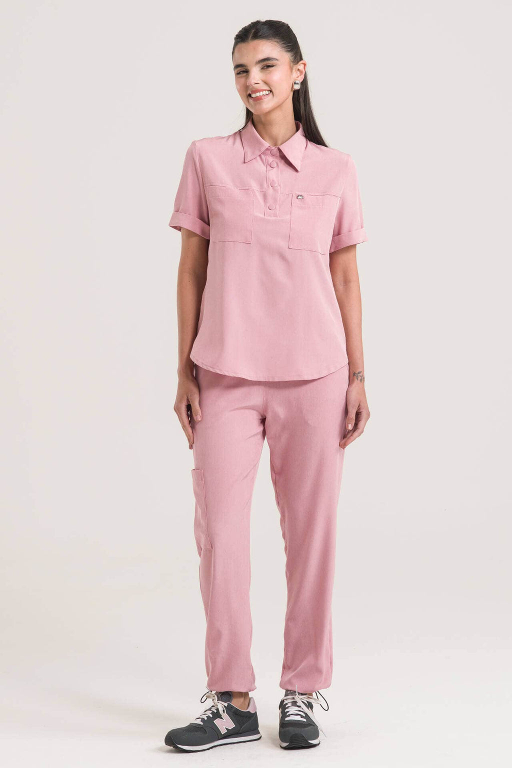 Scrub Feminino Pulse - Rosa Soft