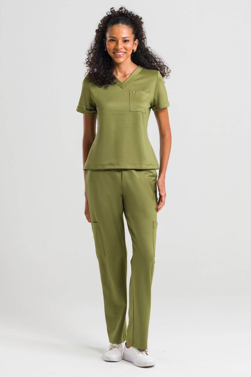 Scrub Feminino Soft - Verde Militar