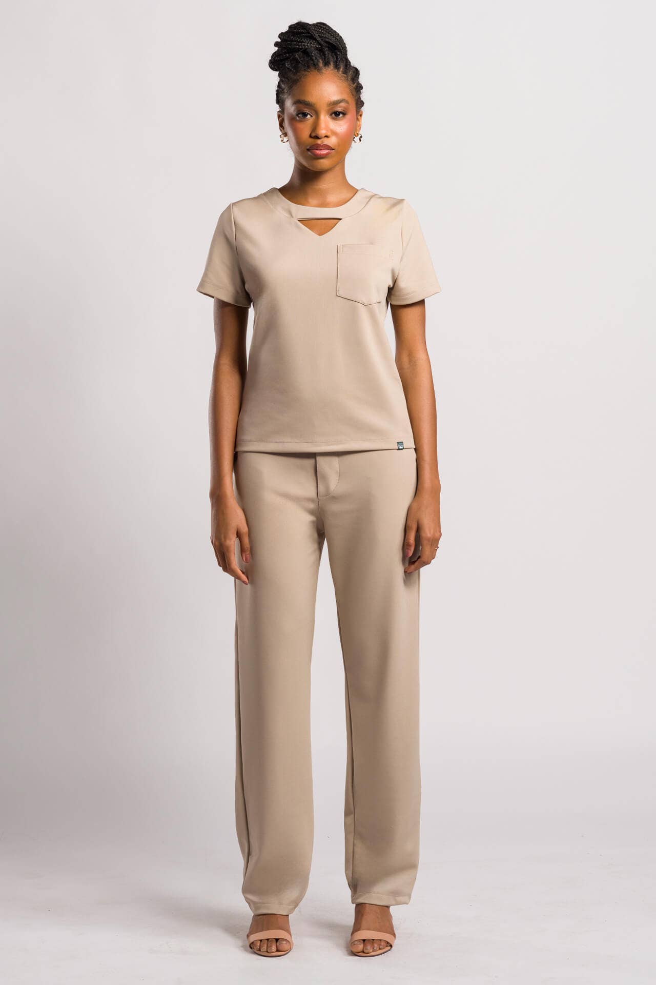 Scrub Feminino Life Style - Bege