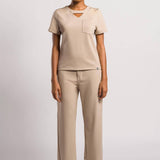 Scrub Feminino Life Style - Bege