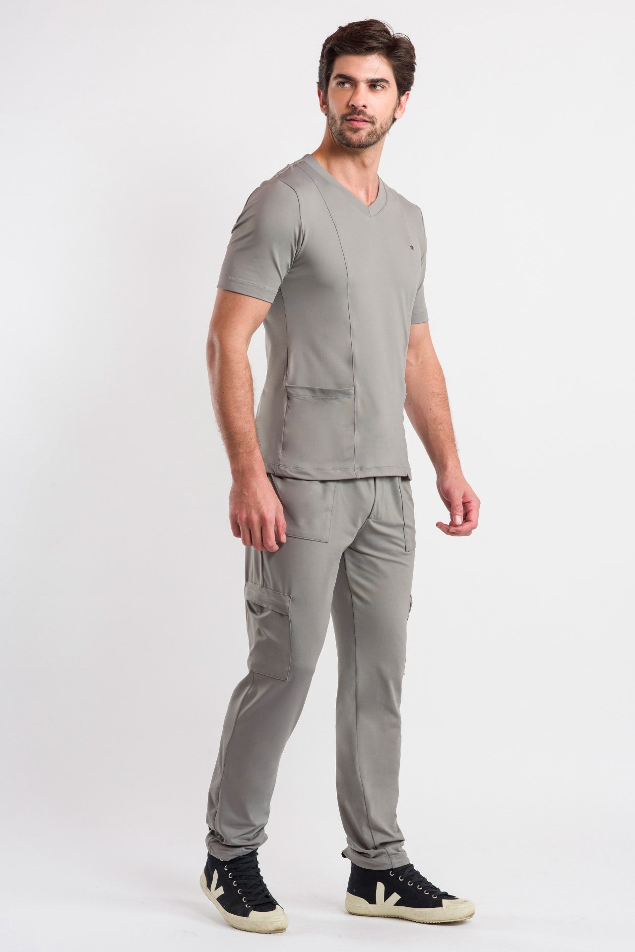 Scrub Masculino Coach - Cinza Chumbo