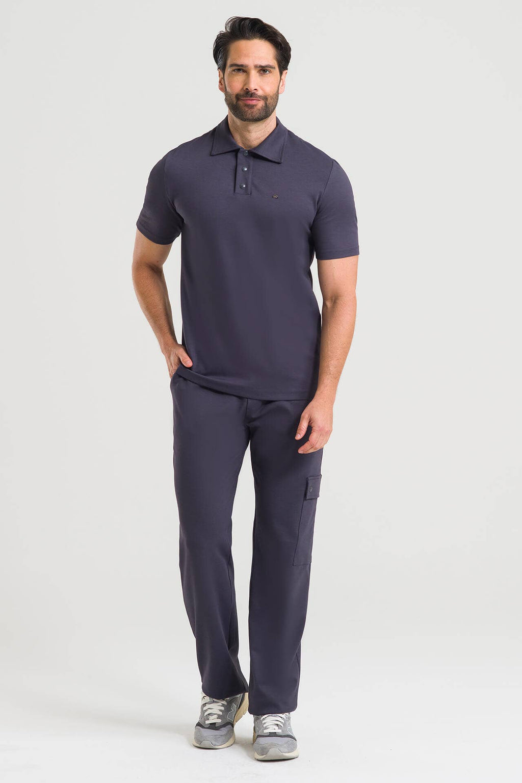 Scrub Masculino Polo - Cinza