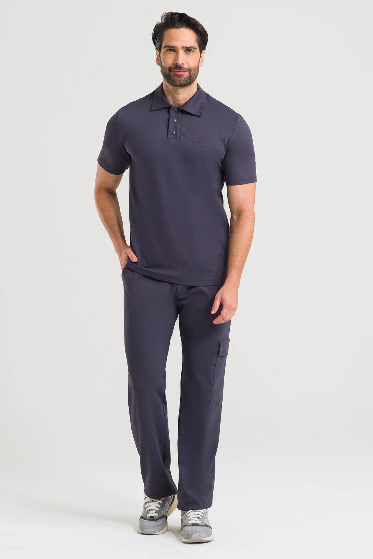 Scrub Masculino Polo - Cinza