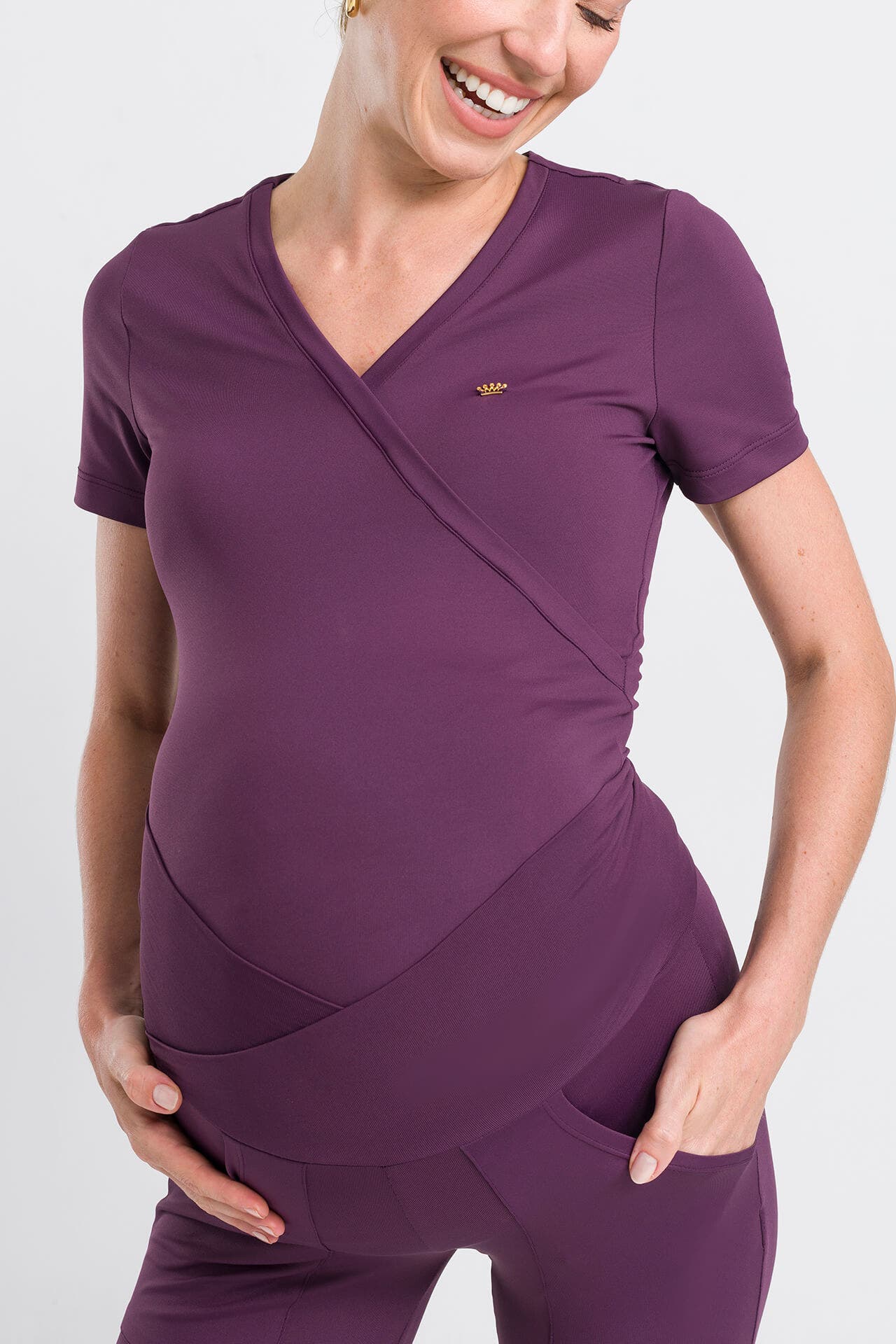 Scrub Feminino Coach Mom - Roxo Berry
