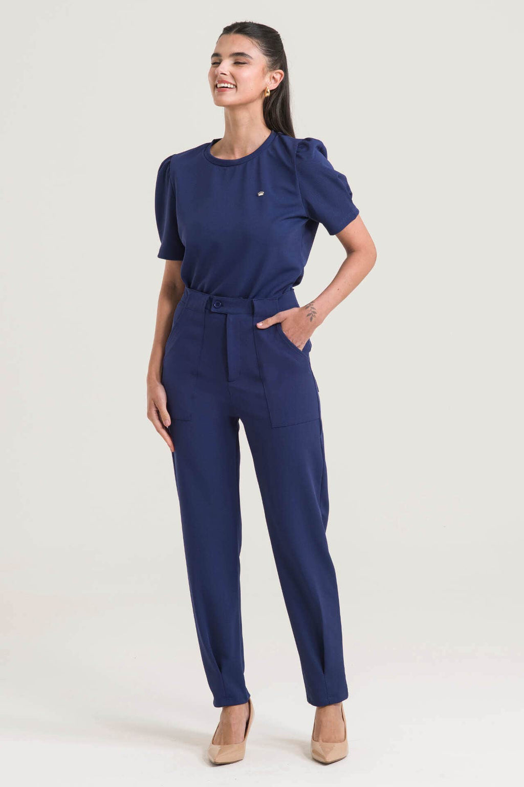 Scrub Feminino Isis - Azul Marinho