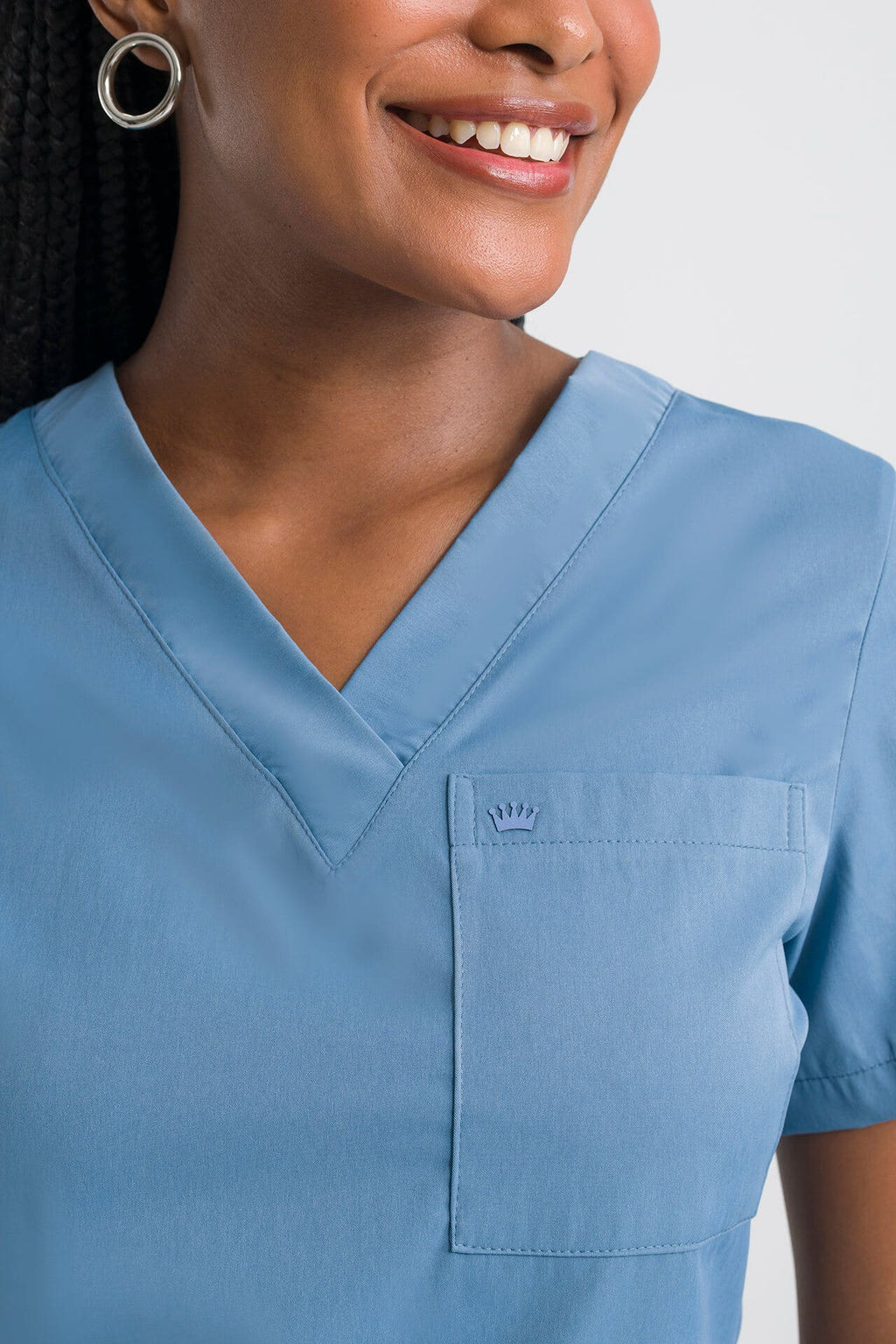 Scrub Feminino Lab - Azul Polar