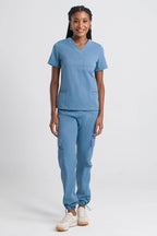 Scrub Feminino Lab - Azul Polar