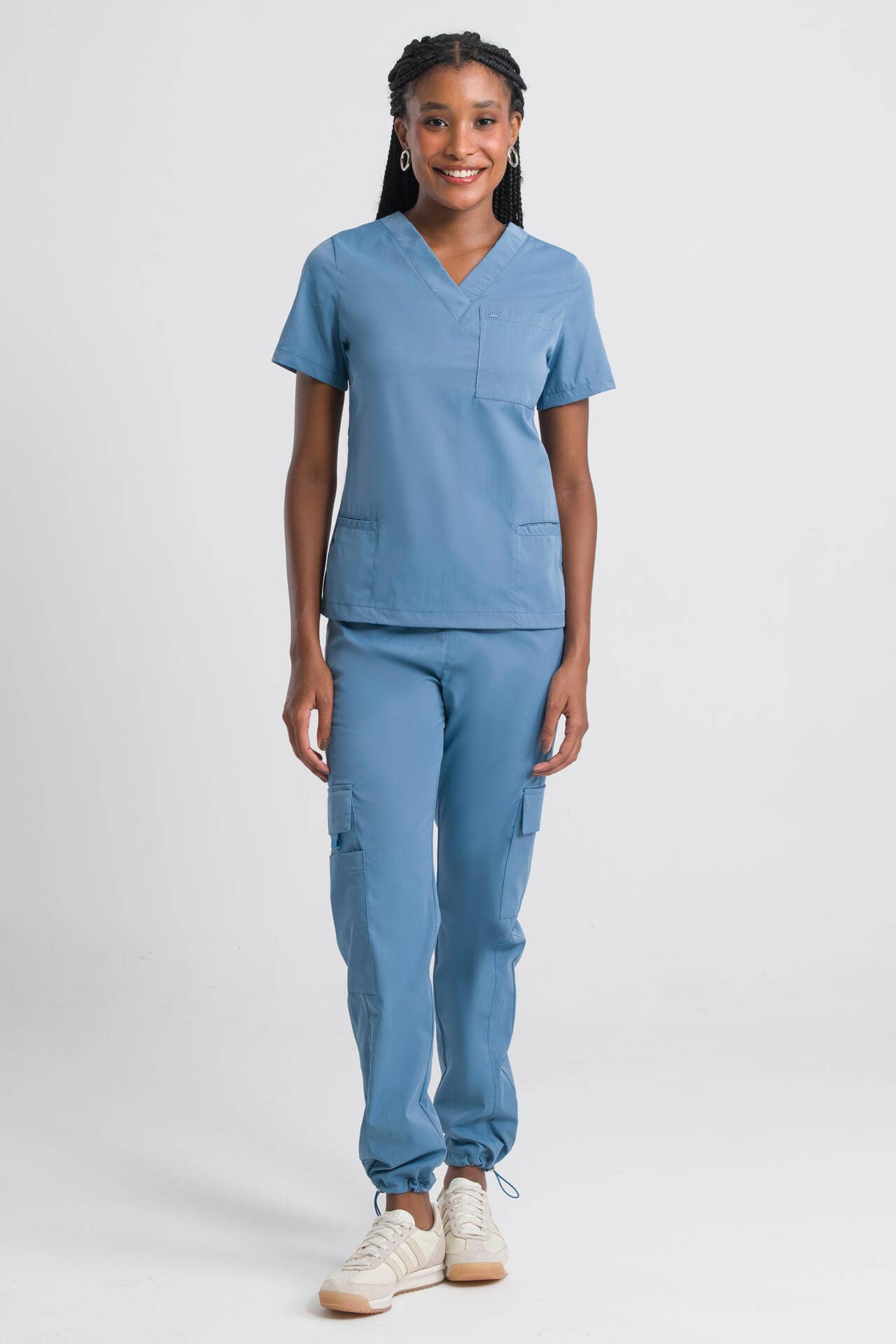Scrub Feminino Lab - Azul Polar