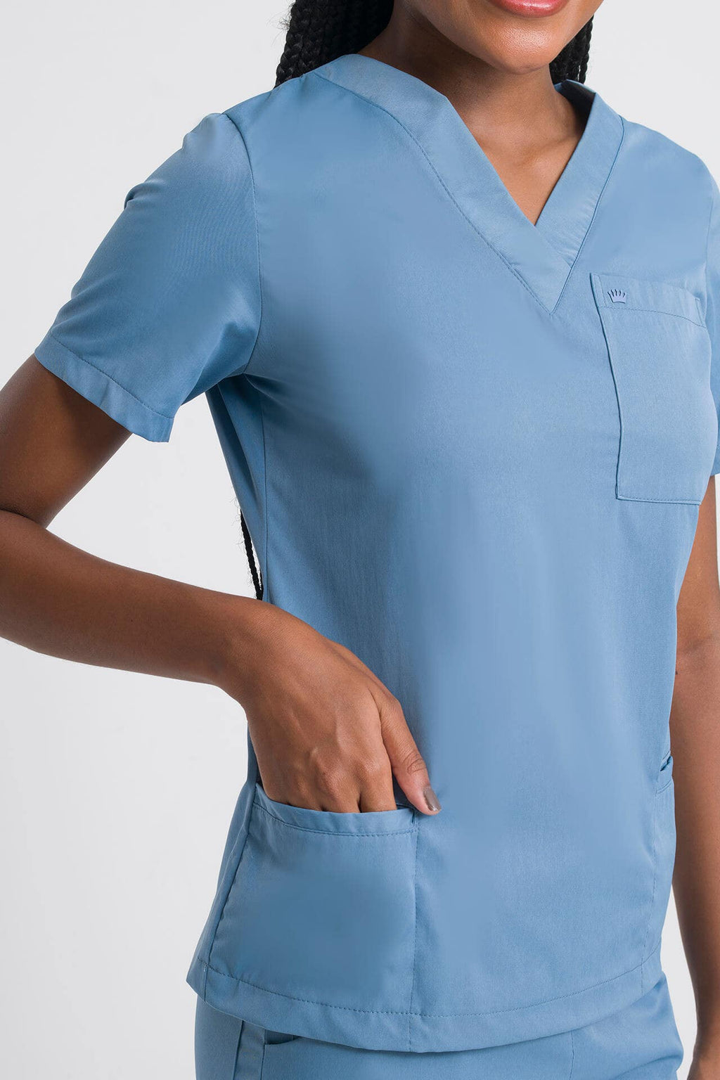 Scrub Feminino Lab - Azul Polar