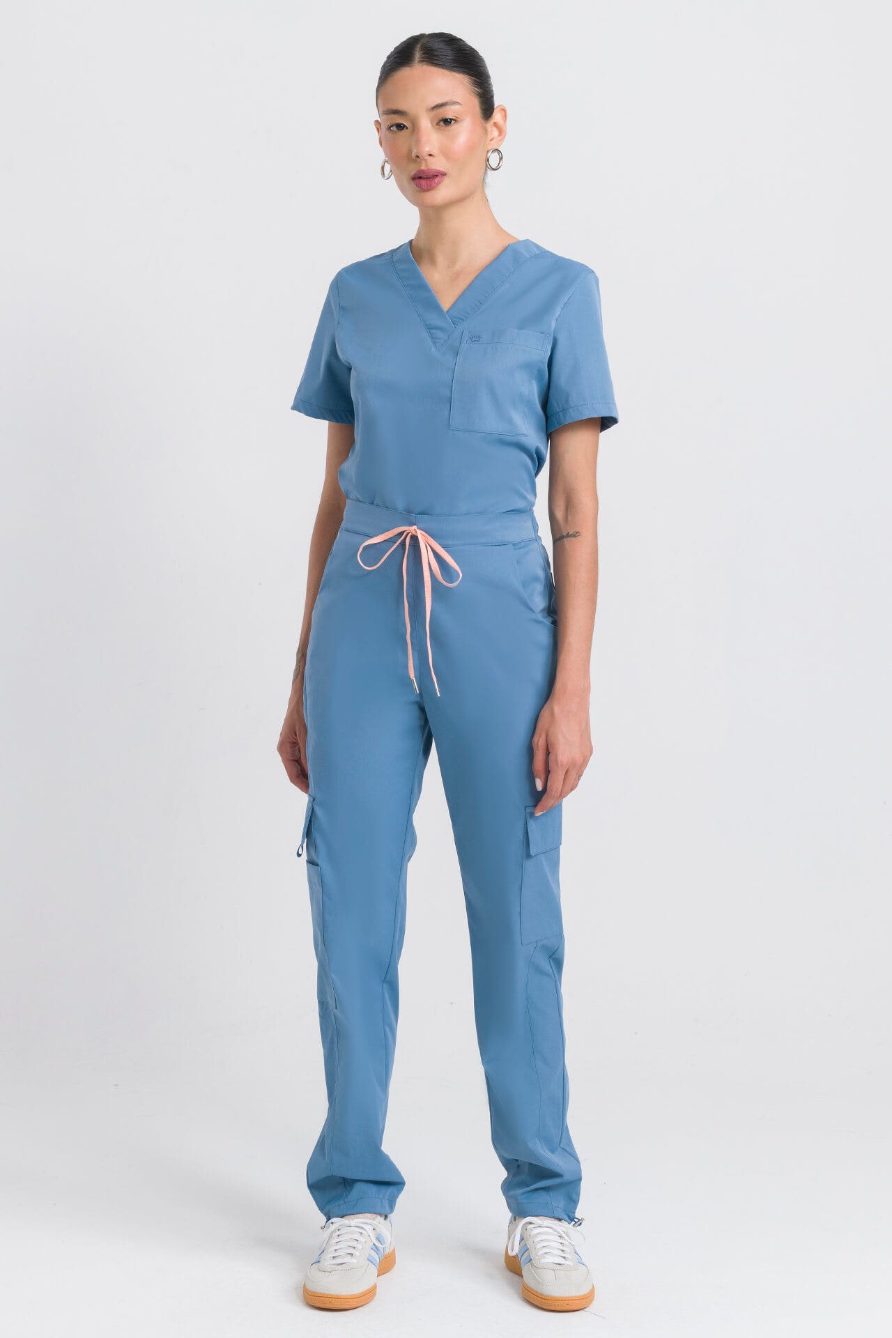 Scrub Feminino Lab - Azul Polar