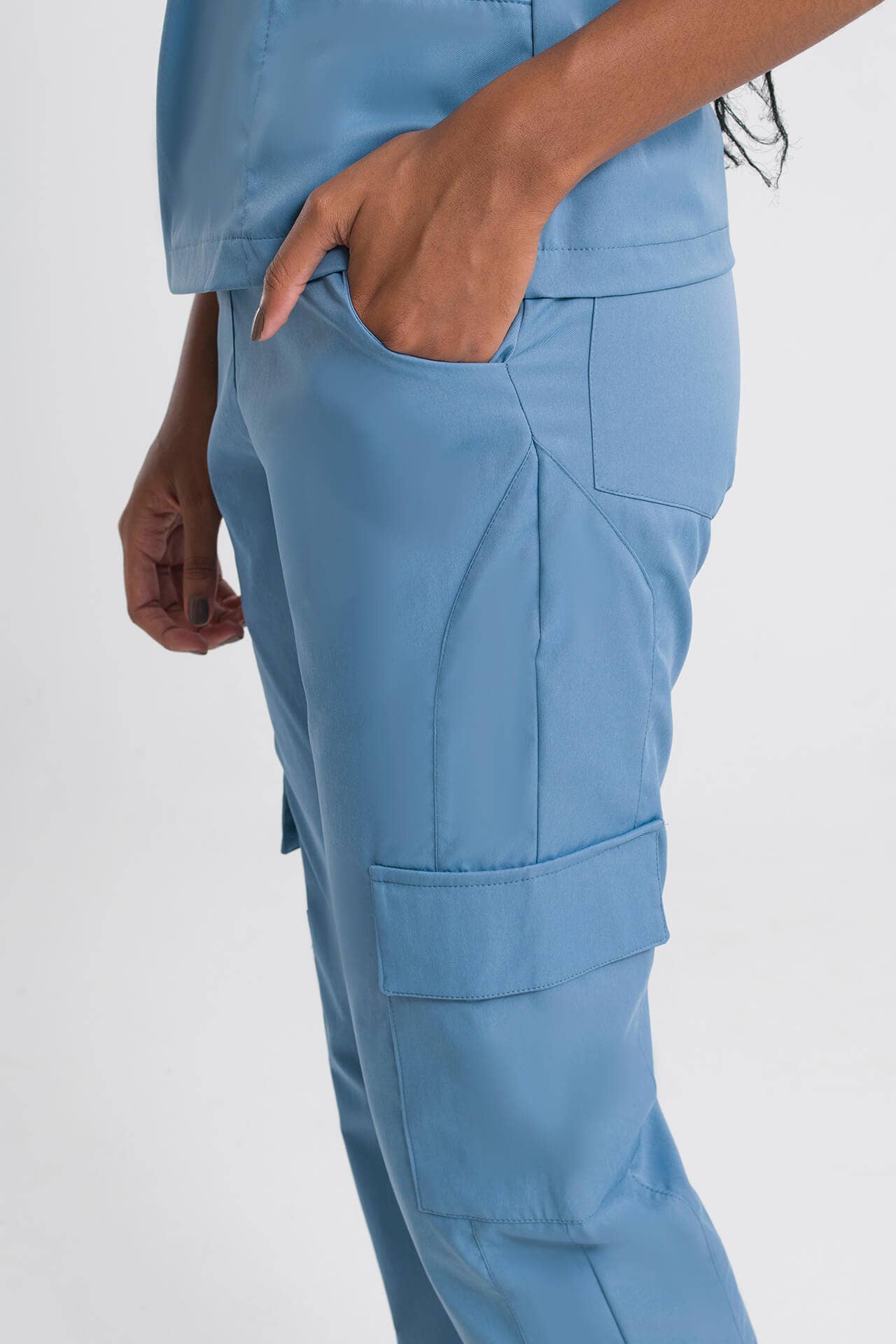 Scrub Feminino Lab - Azul Polar