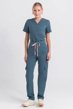 Scrub Feminino Lab - Chumbo