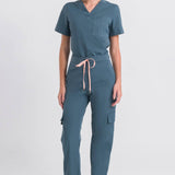 Scrub Feminino Lab - Chumbo