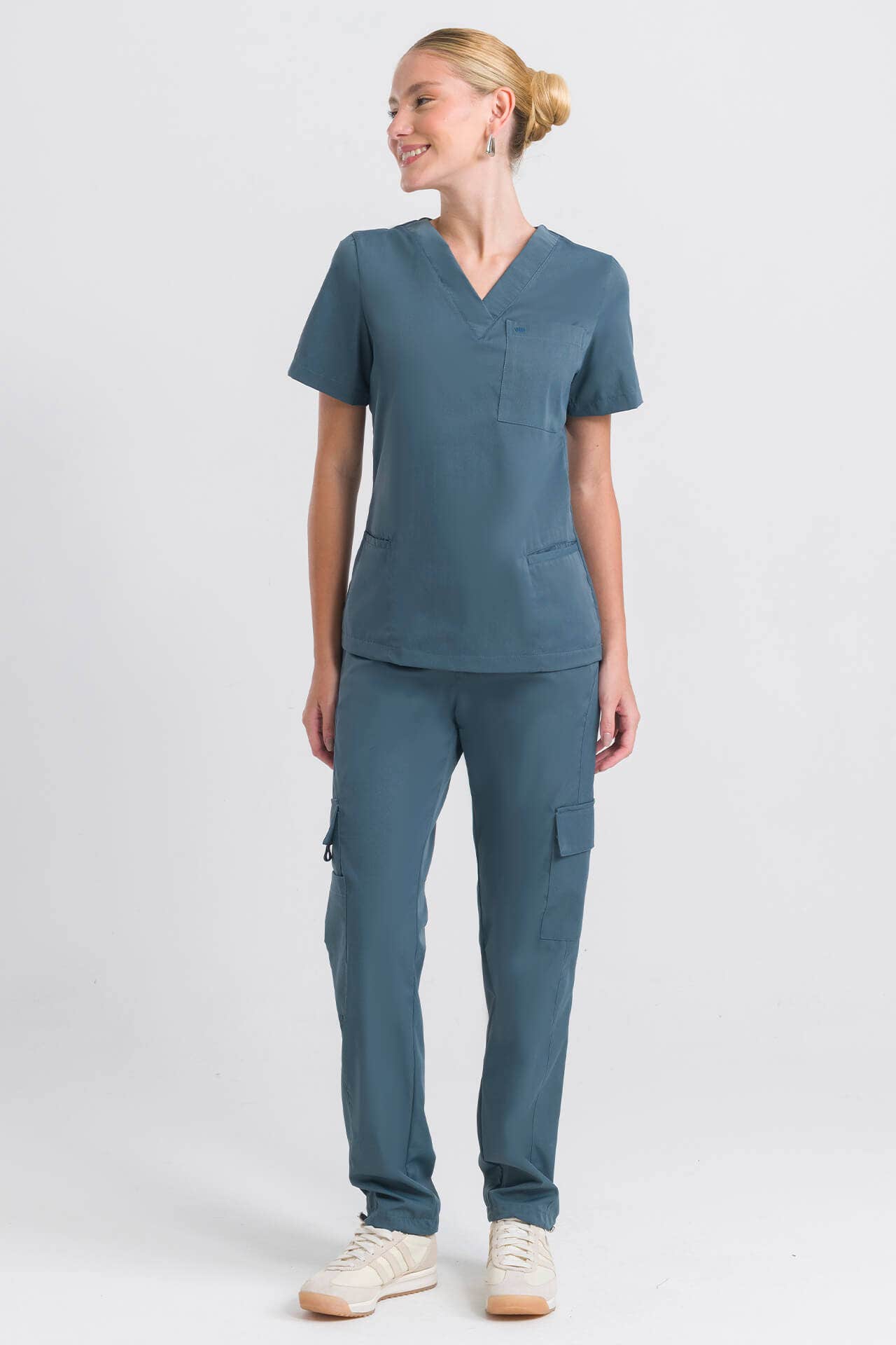 Scrub Feminino Lab - Chumbo