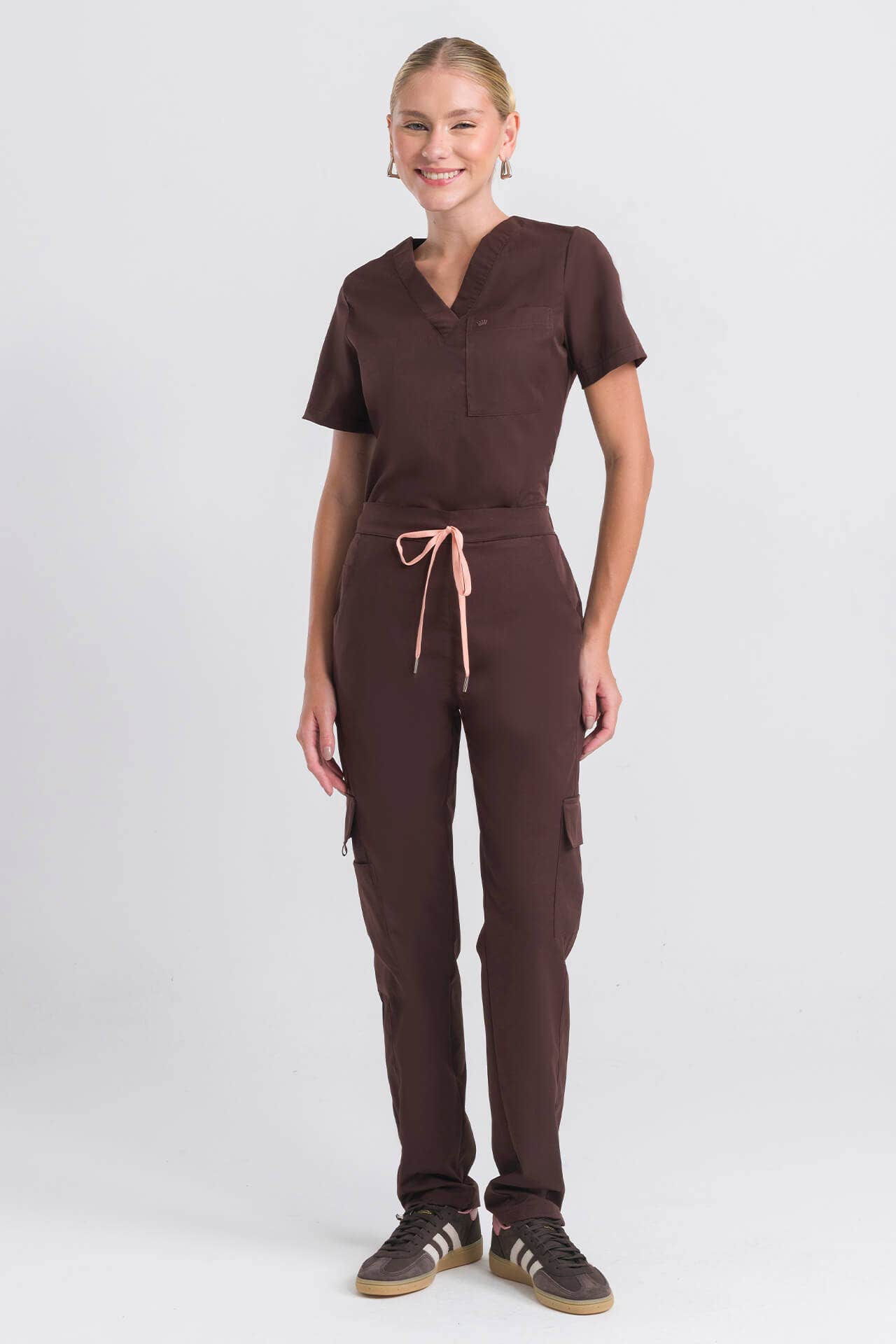 Scrub Feminino Lab - Marrom