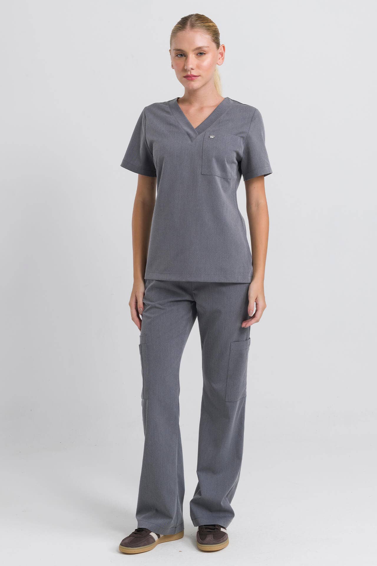 Scrub Feminino Step - Cinza