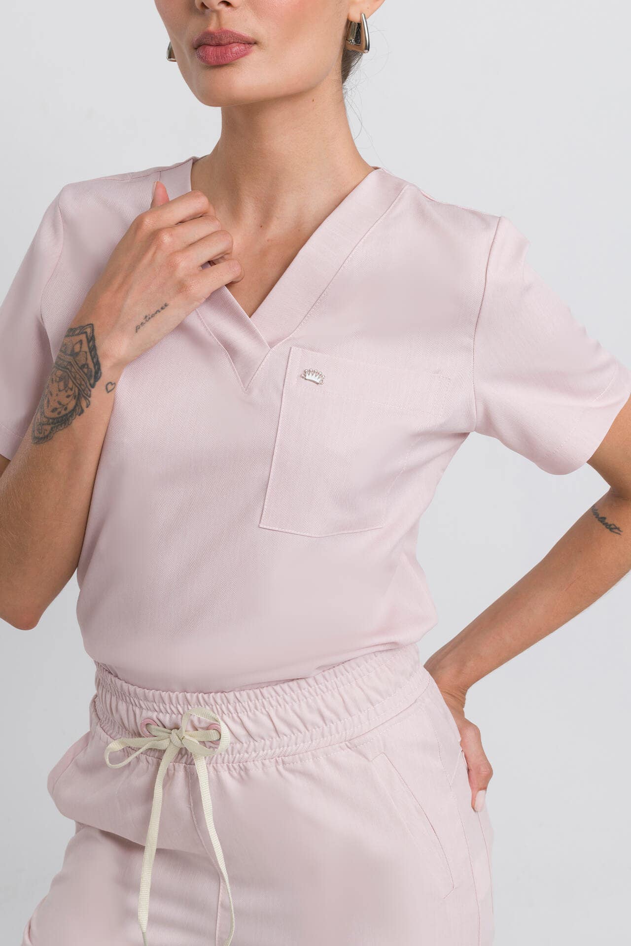 Scrub Feminino Step - Rosa Soft