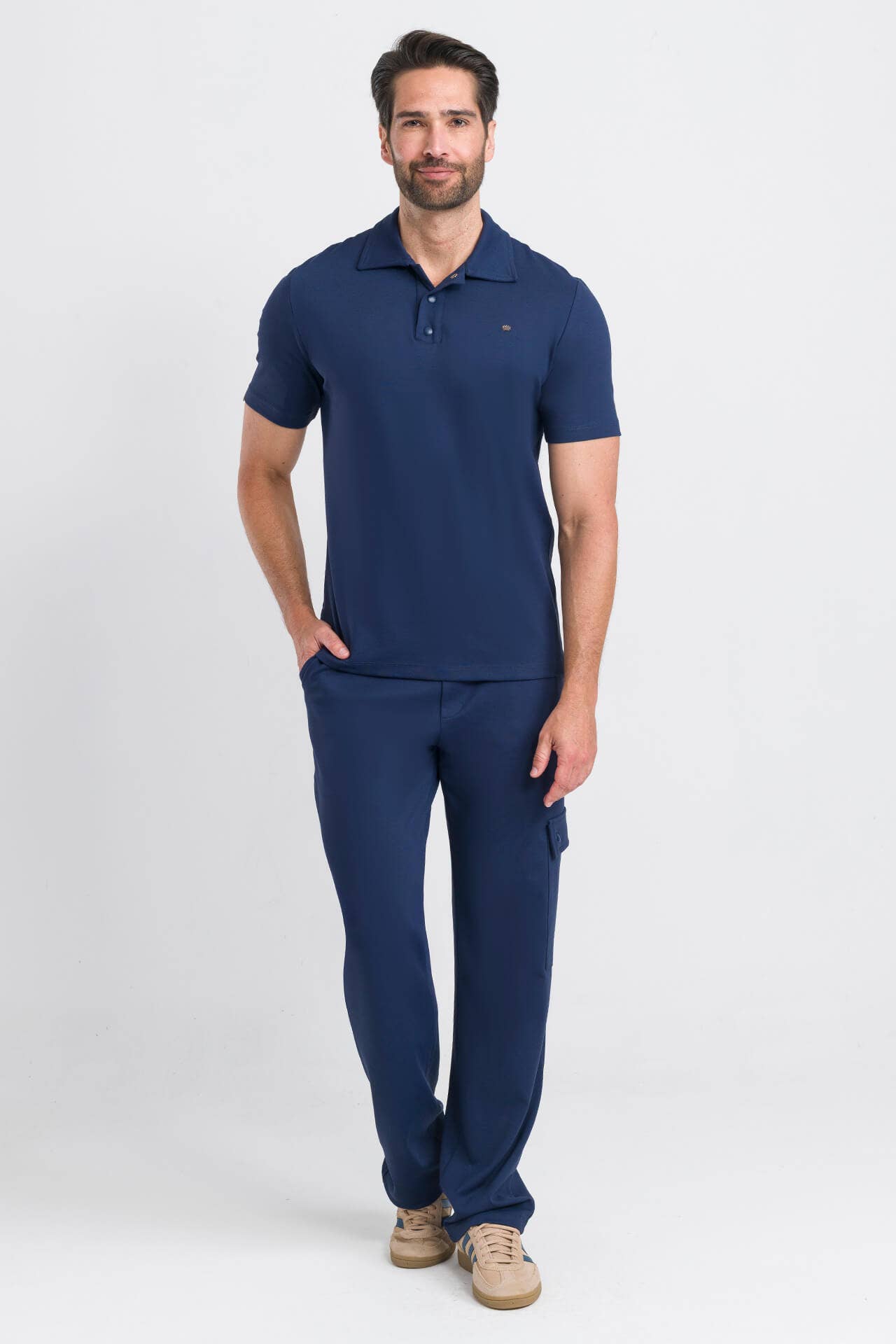 Scrub Masculino Polo - Azul Marinho