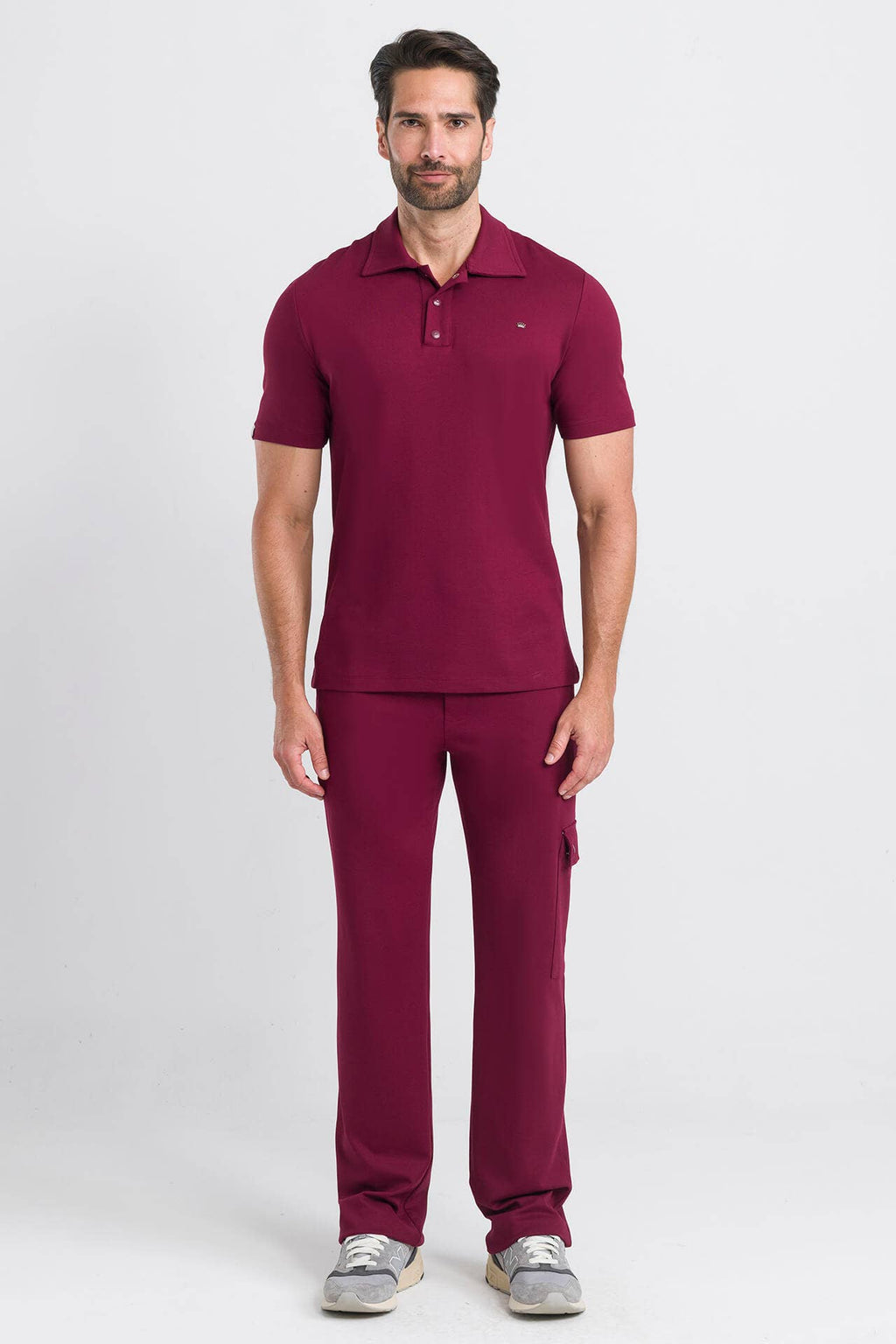 Scrub Masculino Polo - Bordô