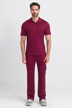 Scrub Masculino Polo - Bordô