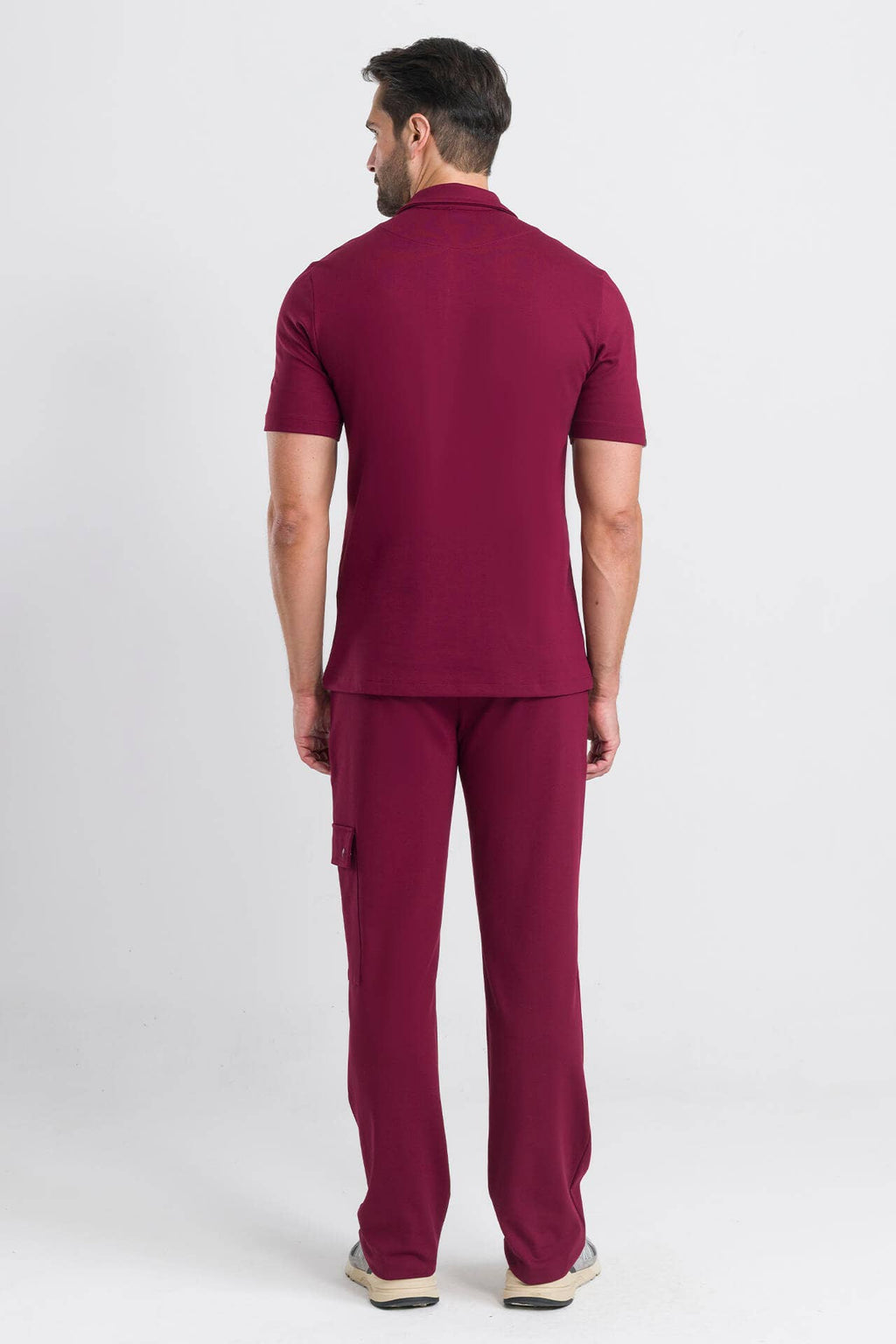 Scrub Masculino Polo - Bordô