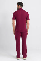 Scrub Masculino Polo - Bordô