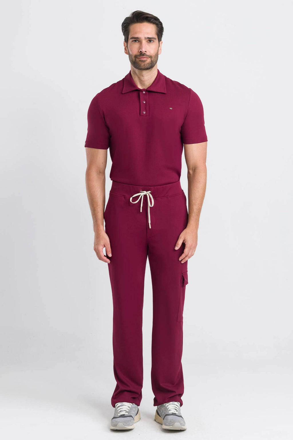 Scrub Masculino Polo - Bordô