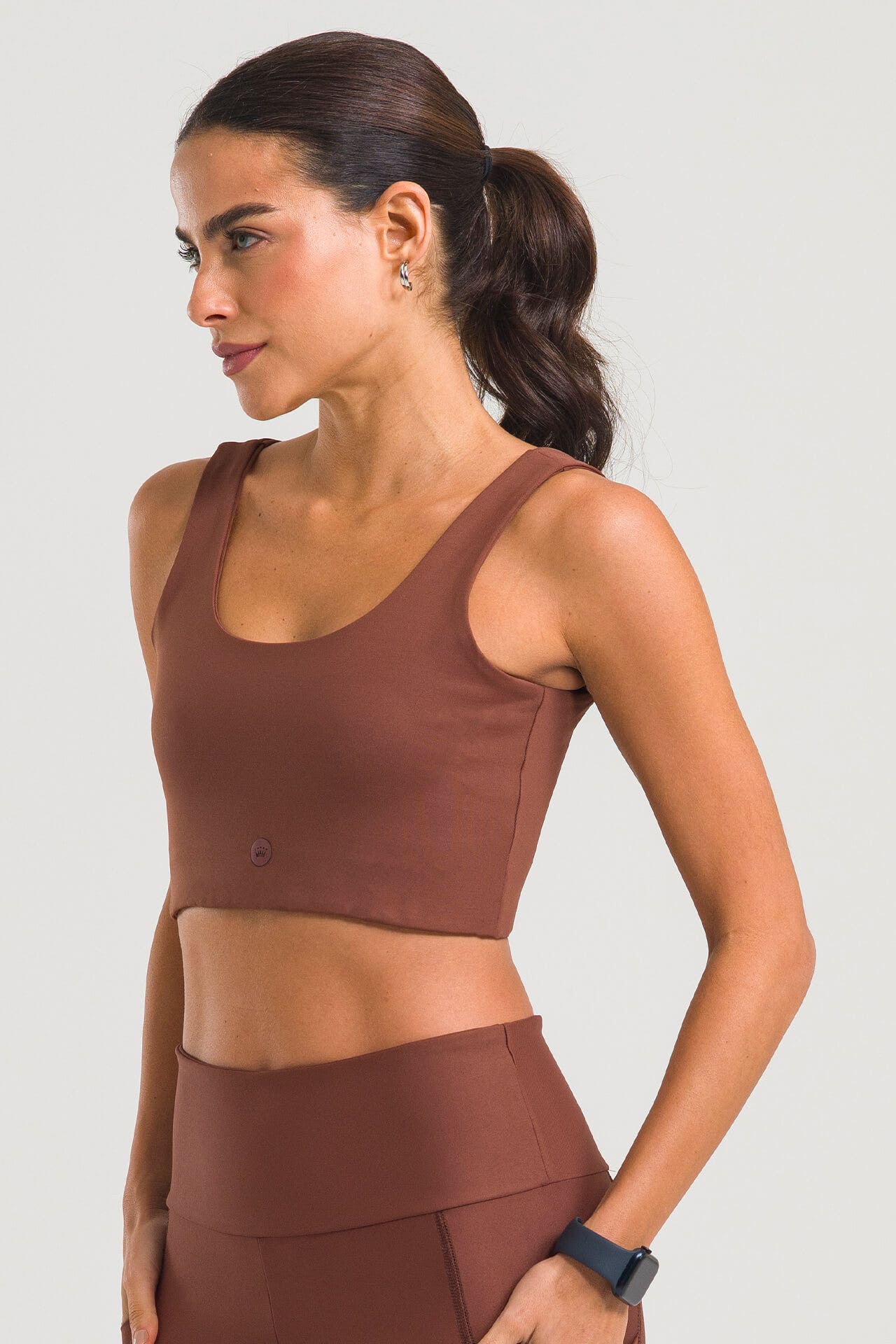 Top Feminino Up - Marrom