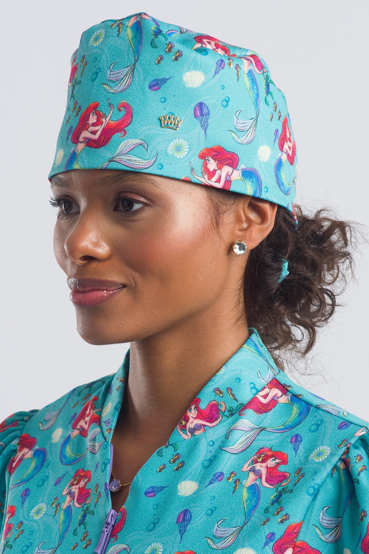 Touca Feminina Bandana Pequena Sereia