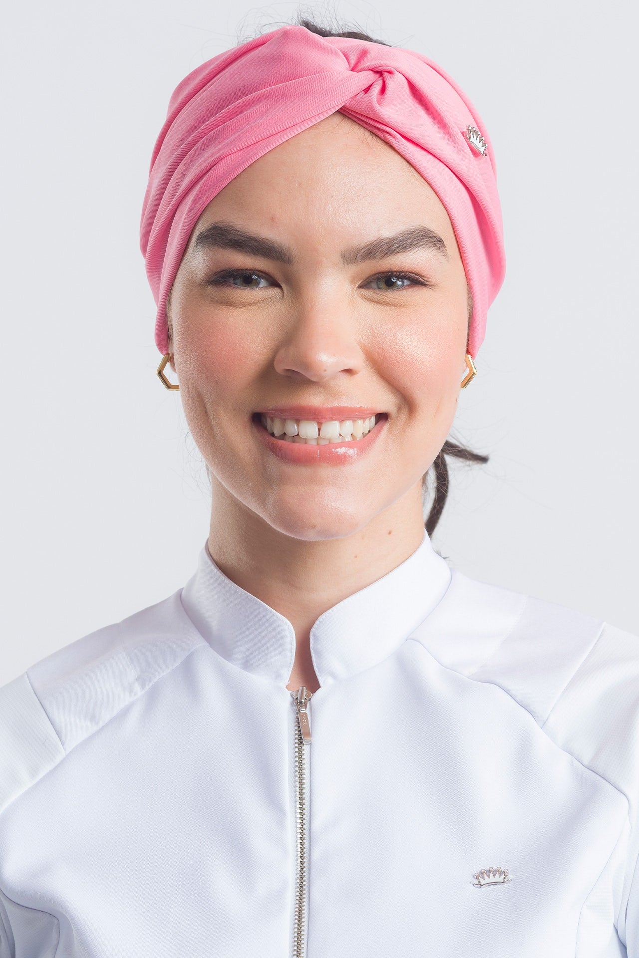 Touca Feminina 2 em 1 - Rosa